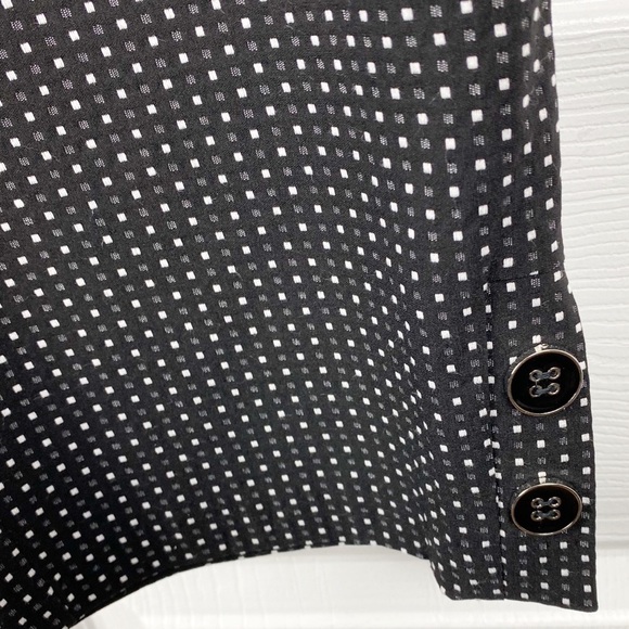 Square Black and White Hook & Bar Polka Dot Ankle Pant Size 14 Career Work - Picture 4 of 10